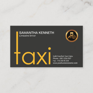 Carte De Visite Pilote TAXI de signalisation de taxi créatif él