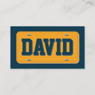 Carte De Visite Pilote Uber Lyft Plaque de licence orange et bleue