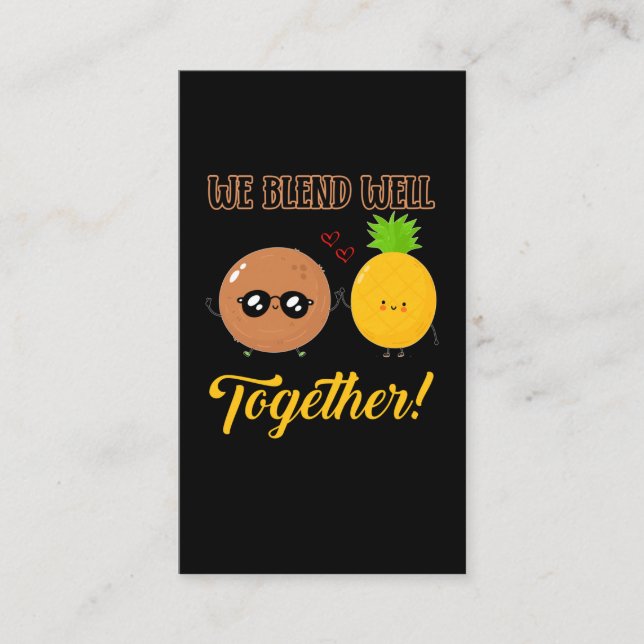 Carte De Visite Pinacoloda Cocktail Ananas Coco Hawaii (Devant)