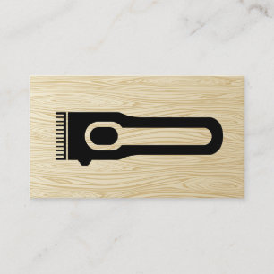 Carte De Visite Pince à cheveux   Barre   Grain de bois