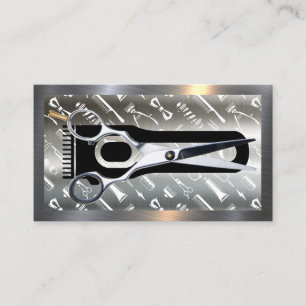 Carte De Visite Pince à cheveux   Ciseaux   Barre