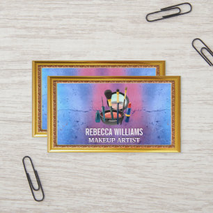 Carte De Visite Pinceaux et outils de maquillage compacts Cadre