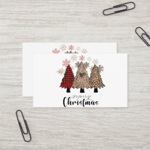 Carte De Visite Pine de Noël Joyeux Noël