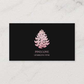 Carte De Visite Pinecone Étincelant Rose