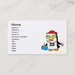 Carte De Visite pingouin de touristes