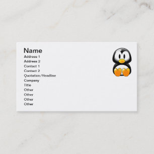 Carte De Visite Pingouin mignon de bébé - Customizeable