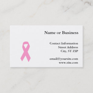 Carte De Visite Pink Aware Ribbon