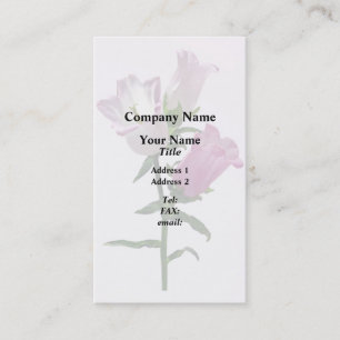 Carte De Visite Pink Canterbury Bells