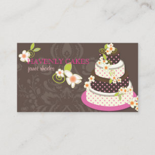 Carte De Visite Pink + Chocolat Mariage Gâteau/boulangerie/pâtisse