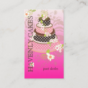 Carte De Visite Pink + Chocolat Mariage Gâteau/boulangerie/pâtisse