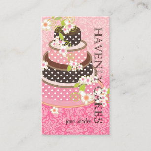 Carte De Visite Pink + Chocolat Mariage Gâteau/boulangerie/pâtisse
