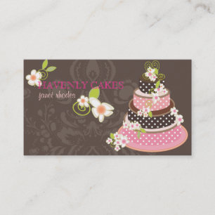 Carte De Visite Pink + Chocolat Mariage Gâteau/boulangerie/pâtisse