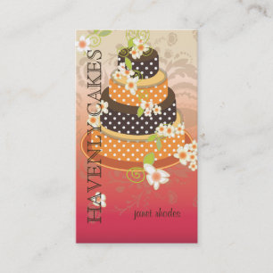 Carte De Visite Pink + Chocolat Mariage Gâteau/boulangerie/pâtisse