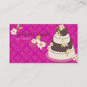 Carte De Visite Pink + Chocolat Mariage Gâteau/boulangerie/pâtisse