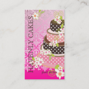 Carte De Visite Pink + Chocolat Mariage Gâteau/boulangerie/pâtisse