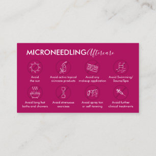 Carte De Visite Pink Dark Microneedling post-enseignement