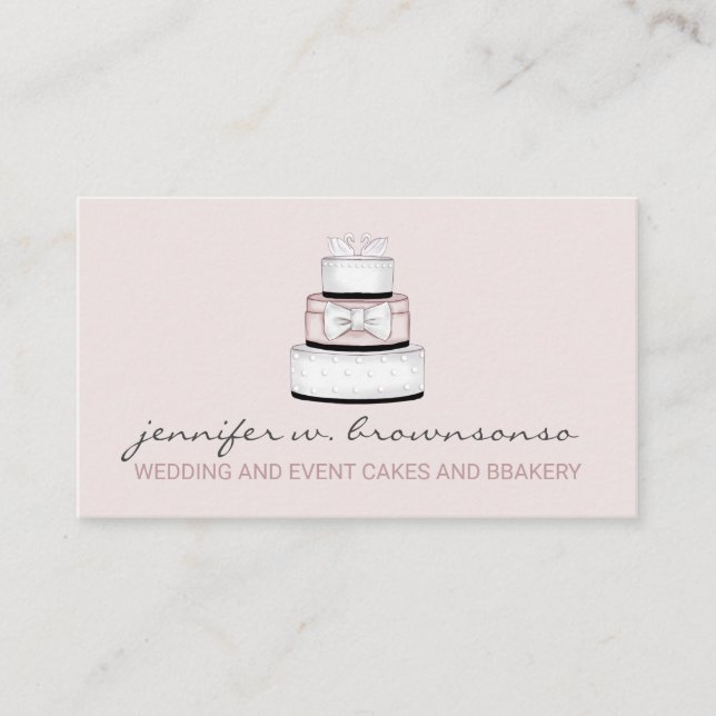 Carte De Visite Pink Event Anniversaire de fête Planificateur Mari (Devant)