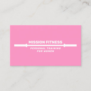 Carte De Visite Pink Femme Fitness Personal Trainer Business