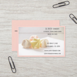 Carte De Visite Pink Merengue Boulangerie Pâtisserie Pâtisserie Cu
