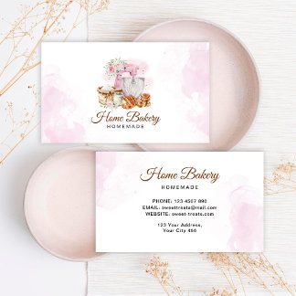 Carte De Visite Pink Mixer Boulangerie Pain
