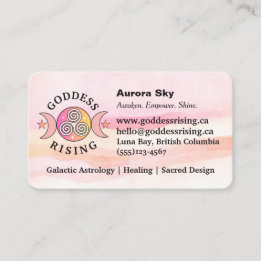Carte de visite Pink-Orange Goddess Rising