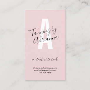 Carte De Visite Pink Pale Tanning Afcare Simple