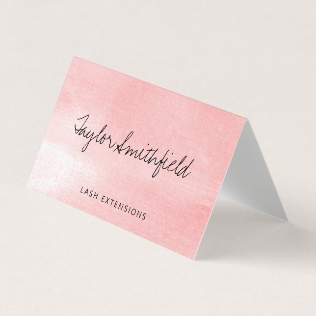 Carte De Visite Pink Patting Rustic Texture tendance (Devant)