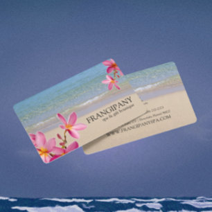 Carte De Visite Pink Plumeria Beach Spa Resort Boutique B&B