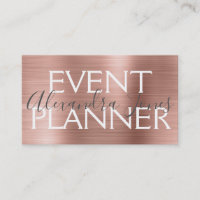 Pink & Rose Gold brossé Metal Event Planner