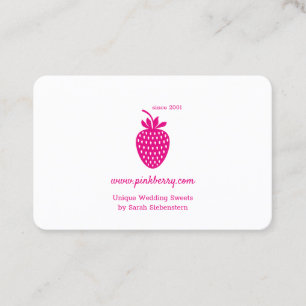 Carte De Visite PINK STRAWBERRY Logo moderne simple.