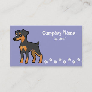 Carte De Visite Pinscher miniature de bande dessinée/Manchester