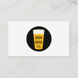 Carte De Visite Pinte de bière noir et blanc