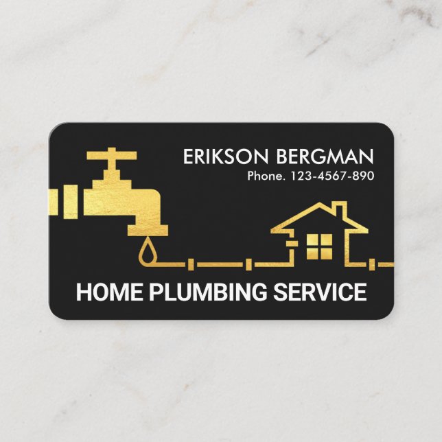 Carte De Visite Pipeline Gold Faucet (Devant)
