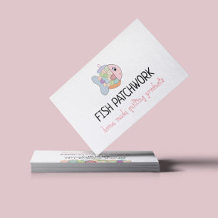 Carte De Visite Piquage en patchwork de poissons
