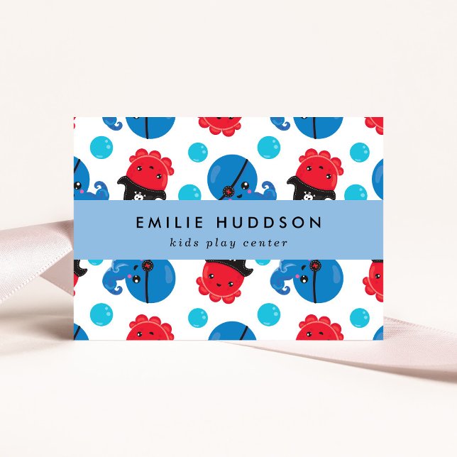 Carte De Visite Pirate Octopus, Centre de jeux pour enfants, Centr (Créateur téléchargé)