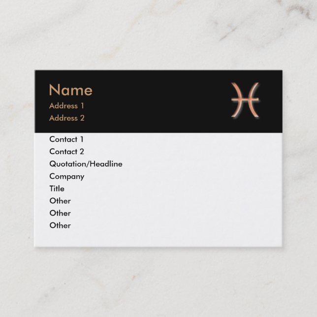 Carte de visite Pisces (Devant)