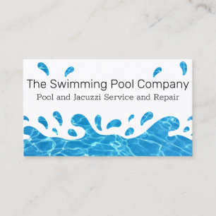 Carte De Visite Piscine à eau éclaboussante ou Jacuzzi