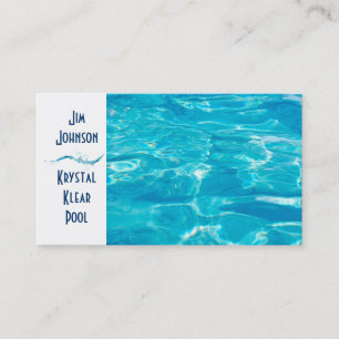 Carte De Visite Piscine Bleue