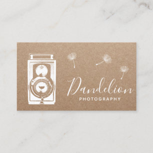 Carte De Visite Pissenlit rustique Papier d'emballage