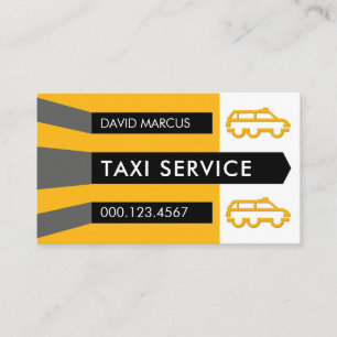 Carte De Visite Piste d'aéroport Jaune Taxi