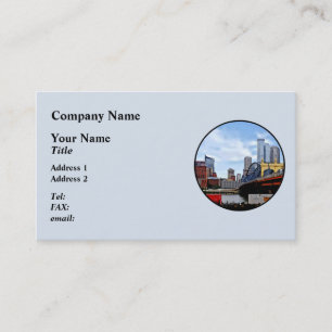 Carte De Visite Pittsburgh PA - Train par le pont Smithfield St