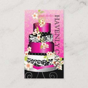 Carte De Visite Pix Dezines gâteau mariage rose/boulangerie/pâtiss