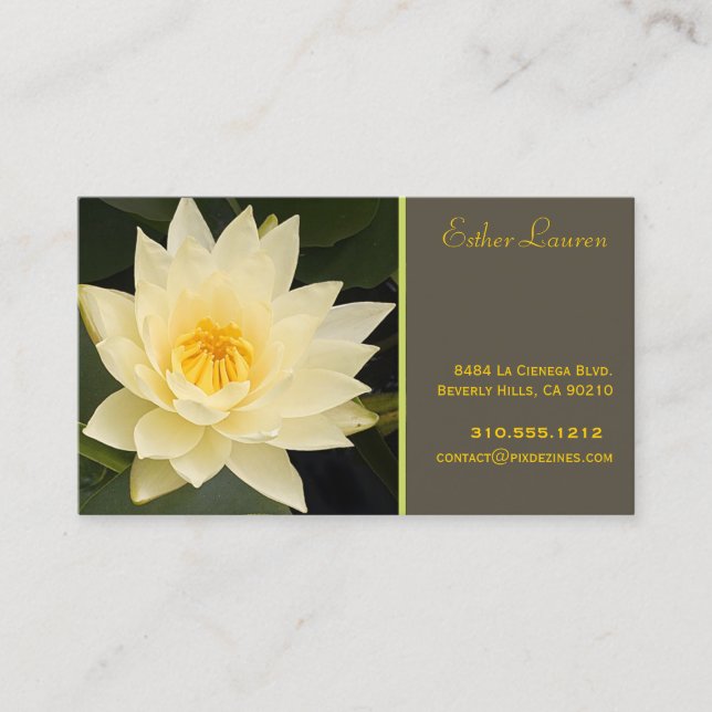 Carte De Visite PixDezine lotus flower/om/yoga/guérisseurs/couleur (Devant)