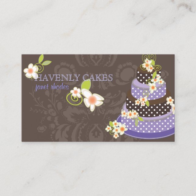 Carte De Visite PixDezine Violet+Boulangerie au chocolat/pâtisseri (Devant)