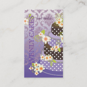 Carte De Visite PixDezine Violet+Boulangerie au chocolat/pâtisseri