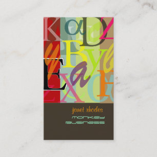 Carte De Visite PixDezines ABC, grec Alpha