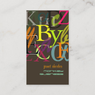 Carte De Visite PixDezines ABC, grec Alpha/DO-IT-YOURSELF couleur 