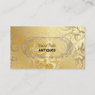 Carte De Visite PixDezines ANTIQUE FAUX GOLD DAMASK
