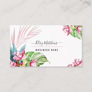 Carte De Visite PixDezines Aquarelle Kona Rose Cymbidium