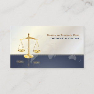 Carte De Visite PixDezines ATTORNEYS/WHITE+BLUE